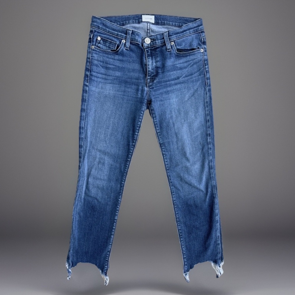 Hudson Jeans Skinny Raw Hem Medium Blue Denim